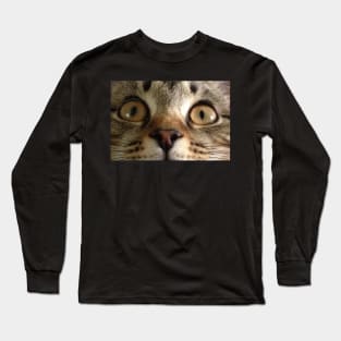 Tabby Kitten Eyes Long Sleeve T-Shirt